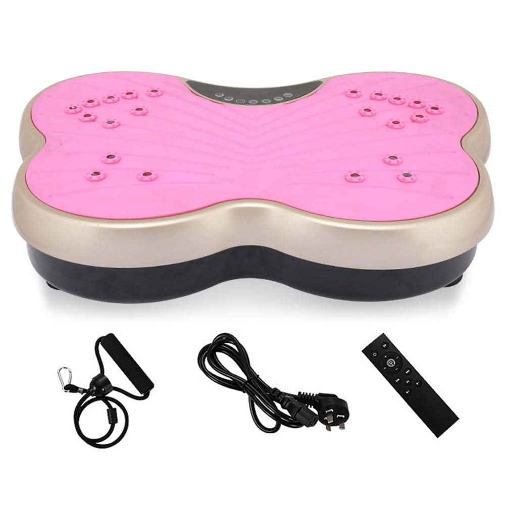 Vibration Exercise Machine 150KG Fitness Vibration Plate Magnet Physiotherapy System Loading Whole Body Shaper Vibrating Vibrating Platform Fitness Platform with Resistance Bands for Home