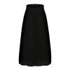 Women High Waisted Maxi Skirt A-Line Pleated Midi Length Flowy Casual Long Skirts Business Work Skirts with Pockets view 3