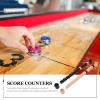Sosoport Classic Shuffleboard Score Counters Wooden Billiard Score Recorder Multi-Functional Scorekeeper view 2