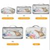 4 Set Packing Cubes for Travel Luggage Organizer Bags Spring Easter Egg Bunny Flower Retro Blue Travel Cubes for Carry on Suitcases Travel Bags Space Saving Travel Accessories (XL, L, M, S) view 2