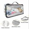 4 Set Packing Cubes for Travel Luggage Organizer Bags Spring Easter Egg Bunny Flower Retro Blue Travel Cubes for Carry on Suitcases Travel Bags Space Saving Travel Accessories (XL, L, M, S) view 3