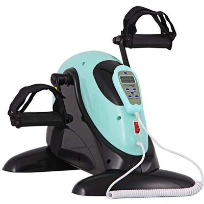 Electric Mini Exercise Bike Pedal Exerciser Under Desk Elliptical BikeArm and Leg Cycle Exercise Bike with LCD Display Cycling Trainer Without Resistance