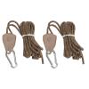 2 Pcs Camping Rope with Ratchet Pulley,4m Quick Setup Outdoor Guy Lines Adjustable Tent Tie Downs Rope Hanger for Tent Tarp Canopy Shelter () view 3