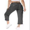 YSENTO Womens Cargo Hiking Pants with Pockets Lightweight Stretch Quick Dry Camping Travel Pants Roll Up Dark Grey XL view 1