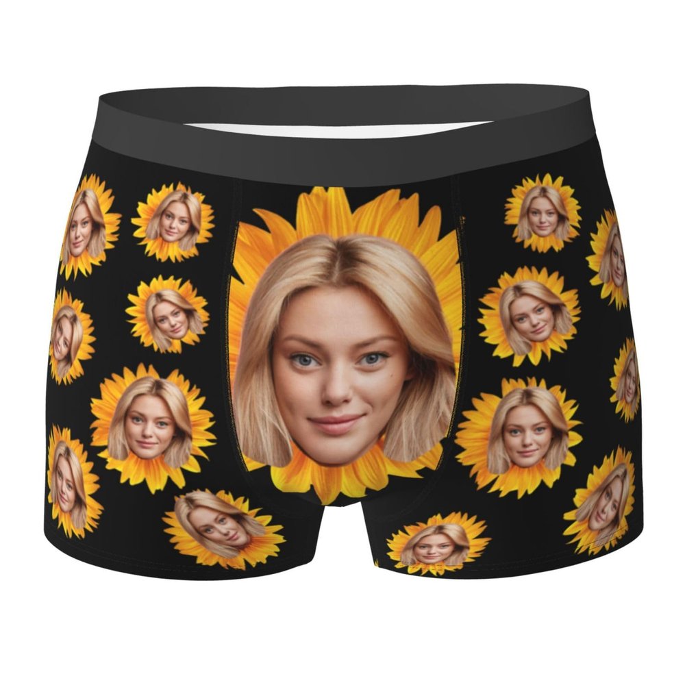 XIAYUEHUA Custom Boxers with Face Personalized Boxers for Men Boyfriend Father Husband (US, Alpha, Small, Regular, Regular, Style 12)