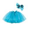 AIMAOMI Tutu for Girls Layer Dress Up Tutu Polka Dot Skirts Ballet Skirts for Dress Birthday Party Christmas (Blue, 5-8 Years) view 1