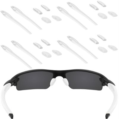 EZReplace Replacement Rubber Kits for Oakley Flak 2.0 OO9295/Flak 2.0 XL OO9188 Sunglasses 4 Pairs (White)
