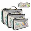 4 Set Packing Cubes for Travel Luggage Organizer Bags Happy Easter Cute Bunny and Easter Eggs Travel Cubes for Carry on Suitcases Travel Bags Space Saving Travel Accessories (XL, L, M, S) view 1