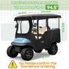 10L0L 4 Passenger Golf Cart Enclosure for Club Car Precedent/Onward/Tempo -94.5'' Extended Roof with Security Side Mirror Openings,600D Waterproof Portable Golf Cart Rain Cover Driving Enclosure view 3