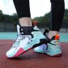 Big Boys Basketball Shoes High Top Youth Fashion Lightweight Volleyball Sneakers (Mint Green, 10.5 Little Child) view 2