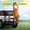 Yellulu Hitch Mounted Deer Hoist, 500lbs Capacity Truck Hitch Game Hoist, Truck Hitch Deer Hoist, with Winch Lift and Gambrel Set, 74-102 inches Adjustable Height, 360 Degrees Swivel view 2