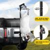 Yellulu Hitch Mounted Deer Hoist, 500lbs Capacity Truck Hitch Game Hoist, Truck Hitch Deer Hoist, with Winch Lift and Gambrel Set, 74-102 inches Adjustable Height, 360 Degrees Swivel view 3