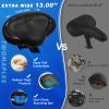 Noseless Bike Seat Cushion for Men & Women - Extra Padding & Comfort Wide Bicycle Seat, Oversized Comfortable Saddle for Peloton Bikes, Exercise Bikes, Electric Bikes, Cruiser Bikes view 3