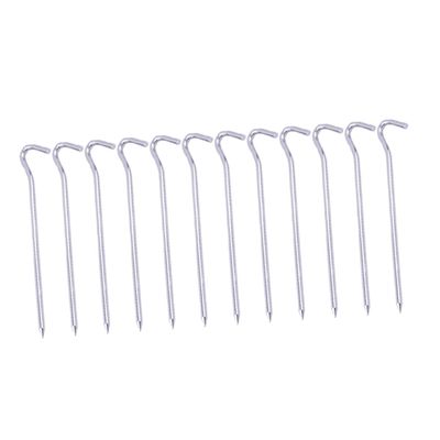 BESPORTBLE 12pcs Aluminum Alloy Question Shape Ground Pegs Hooks for Tent Camping and Garden Use Lightweight Stakes for Secure Anchoring