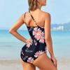 Century Star Swimsuits for Teen Girls One Piece Swimsuit Women 2024 One Shoulder Swimsuits for Women Tummy Control Modest Full Coverage Bathing Suit for Women Swimwear Pink Print Flower Small view 4