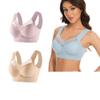 Animastyle 2 Pack Full Coverage Smooth Bra for Women Wirefree with Molded Cup Bra Beige+Pink 3XL view 1