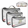 4 Set Packing Cubes for Travel Luggage Organizer Bags Easter Spring Eggs Flower Dwarf Wooden Grain White Travel Cubes for Carry on Suitcases Travel Bags Space Saving Travel Accessories (XL, L, M, S) view 1