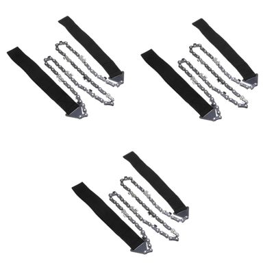 Yardwe 3pcs Survival Gear Pocket Chainsaw Razor Outdoor Chain Handheld Emergency Chainsaw for Hiking