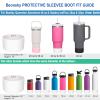 25 Colors Silicone Boot for Stanley 40 oz 30 oz Quencher & IceFlow 20oz 30oz, 2 PCS Protective Tumbler Cup Boot Sleeve Water Bottle Accessories, BPA-Free Anti-Slip Bottom Cover, Dishwasher Safe view 2