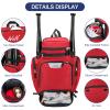WOLT Baseball Bag Backpack for Youth and Adults-Softball Bag with Separate Helmet Compartment and Shoes Pocket,Multifunctional Sport Backpack for Baseball, Volleyball,Basketball, Soccer view 3