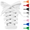 UamGlsob 2 Pairs 16MM Fat Shoe Laces for Sneakers, 5/8" Wide Thick Jumbo Chunky Shoelaces Replacement Strings (White, 54"/140cm) view 1