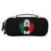 Mexico Football Soccer Pencil Case with Handle Portable Pencil Storage Pouch Bag Stationery Organizer view 1