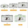 4 Set Packing Cubes for Travel Luggage Organizer Bags St. Patrick's Day Funny Dog with Leprechaun Hat Long on Luck Falling Clovers Travel Cubes for Carry on Suitcases Travel Accessories(XL,L,M,S) view 2