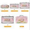 4 Set Packing Cubes for Travel Luggage Organizer Bags Happy Easter Cute Rabbit Easter Bunny Eggs Spring Flowers Pink Checkered Travel Cubes for Carry on Suitcases Travel Accessories(XL,L,M,S) view 2