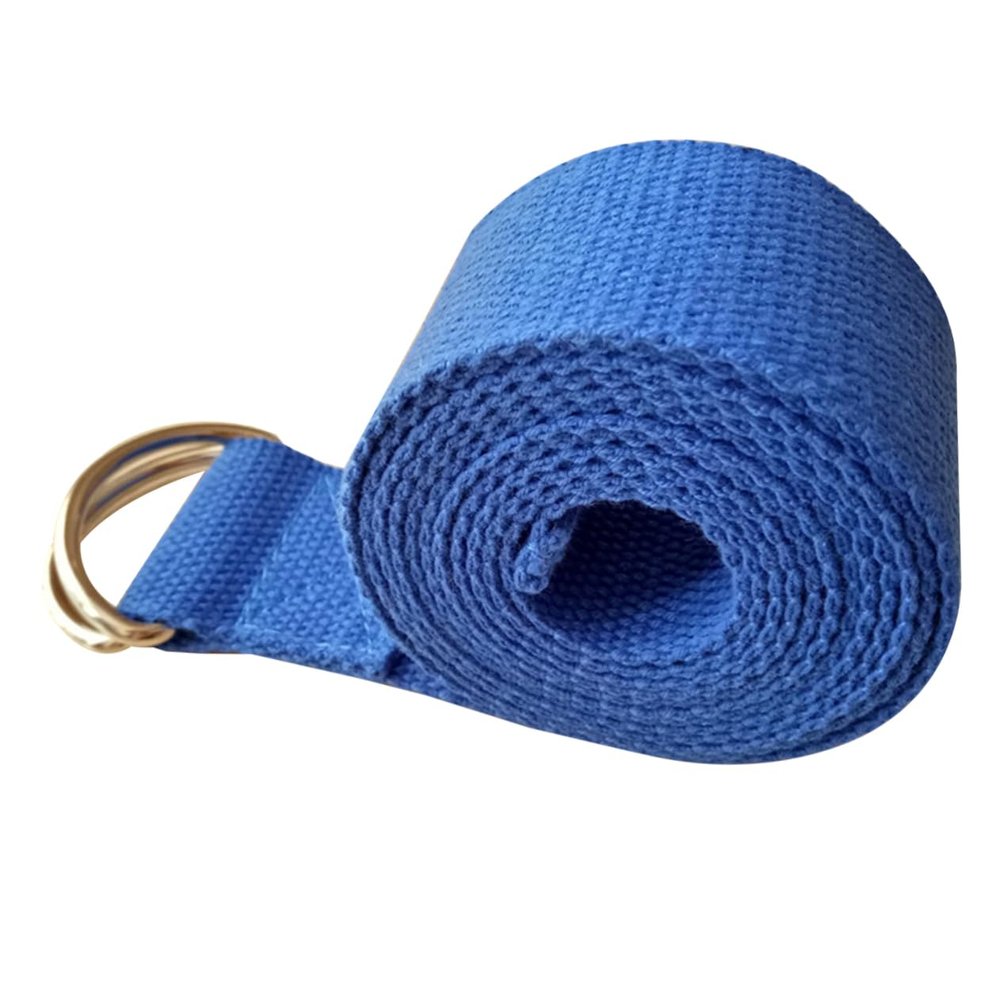 Yardwe Yoga Exercise Strap with D-ring Stretching Strap for Flexibility and Physical Therapy Durable Blue