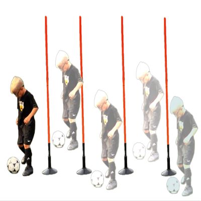 Freshnewlooks Set of 4 Agility Poles with Carry Bag - Football Goalie Training Set - Soccer Goalie Training Set - Football Goalie Training Set for Boys and Girls