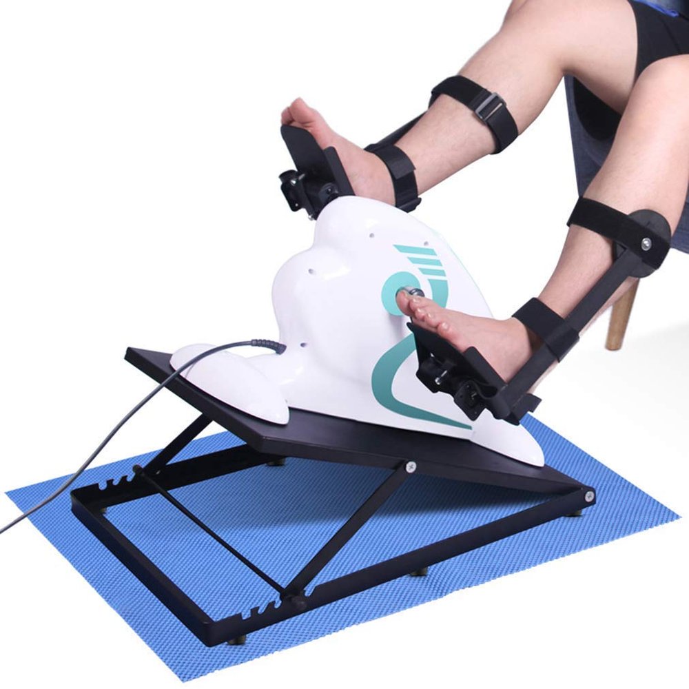 KOHARA Pedal Exerciser Portable Electric Mini Rehabilitation Bicycle, Arm and Leg Physical Therapy for Handicap Disabled and Stroke Survivor,Adjustable Resistance