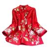LIXINGHEITANG Suit Shirt National Style Traditional Elegant Women Chinese Blouse Plus Size Loose Female Hanfu Tops s4 Red L view 1