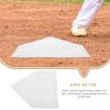 Baluue Baseball Home Plate Mat 16.53In TPE Rubber Training Base for Pitching Practice and Indoor Gym Use Flat Marker for Softball and Baseball Players view 3