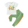 5th Birthday Boy Outfit Five Years Old Dinosaur Clothes Baby Boys Fifth Birthday Outfits view 1