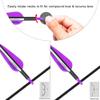 SOUFORCE 30" Purple Carbon Archery Arrows, Spine 500 with Removable Tips, Hunting Arrows Target Practice for Compound Bow and Recurve Bow, 12 Pcs view 4