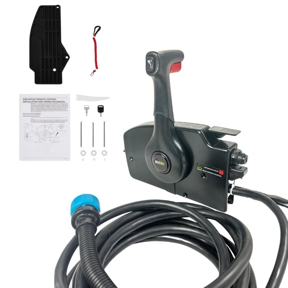Boatcon Remote Control-4000 Side Mount(Power Trim) 881170a14 14pin For Mercury Outboard Engine 4-stroke Pull To Open,Right Hand