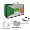 4 Set Packing Cubes for Travel Luggage Organizer Bags Irish St. Patrick's Day Shamrock Clover Travel Cubes for Carry on Suitcases Travel Bags Space Saving Travel Accessories (XL, L, M, S) view 3