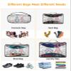 4 Set Packing Cubes for Travel Luggage Organizer Bags Easter Eggs Spring Plants Flowers Gnome White Wood Grain Travel Cubes for Carry on Suitcases Travel Bags Travel Accessories (XL, L, M, S) view 4