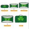 4 Set Packing Cubes for Travel Luggage Organizer Bags St. Patrick's Day Green Shamrock Clover on Plaid Travel Cubes for Carry on Suitcases Travel Bags Space Saving Travel Accessories (XL, L, M, S) view 2