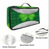 4 Set Packing Cubes for Travel Luggage Organizer Bags St. Patrick's Day Green Shamrock Clover on Plaid Travel Cubes for Carry on Suitcases Travel Bags Space Saving Travel Accessories (XL, L, M, S) view 3