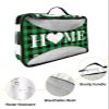 4 Set Packing Cubes for Travel Luggage Organizer Bags Merry Christmas Love Home Text Green Plaid Travel Cubes for Carry on Suitcases Travel Bags Space Saving Travel Accessories (XL, L, M, S) view 2
