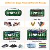 4 Set Packing Cubes for Travel Luggage Organizer Bags Merry Christmas Love Home Text Green Plaid Travel Cubes for Carry on Suitcases Travel Bags Space Saving Travel Accessories (XL, L, M, S) view 3