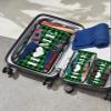 4 Set Packing Cubes for Travel Luggage Organizer Bags Merry Christmas Love Home Text Green Plaid Travel Cubes for Carry on Suitcases Travel Bags Space Saving Travel Accessories (XL, L, M, S) view 4