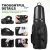 UNIHIMAL Golf Travel Bag with Hard Case Top, 1680D Heavy Duty Oxford Golf Club Travel Bags for Airlines with Wheels Easy to Maneuver view 4