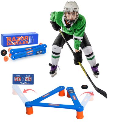 Next-Gen Robotic Stickhandling Trainer Razor Dangler 2.0 by Potent Hockey - Advanced Hockey Training Equipment to Improve Stick Handling, Puck Control, Speed & Reaction Time