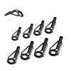 8 Pcs Fishing Rod Tip Repair Kit, Rod Tips Replacement Kit, Mirco Stainless Steel Ceramic Guides Ring, Black Wear Resistant Guide Replacement Small Kit (Small view 1