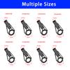 8 Pcs Fishing Rod Tip Repair Kit, Rod Tips Replacement Kit, Mirco Stainless Steel Ceramic Guides Ring, Black Wear Resistant Guide Replacement Small Kit (Small view 2