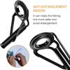 8 Pcs Fishing Rod Tip Repair Kit, Rod Tips Replacement Kit, Mirco Stainless Steel Ceramic Guides Ring, Black Wear Resistant Guide Replacement Small Kit (Small view 3