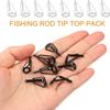 8 Pcs Fishing Rod Tip Repair Kit, Rod Tips Replacement Kit, Mirco Stainless Steel Ceramic Guides Ring, Black Wear Resistant Guide Replacement Small Kit (Small view 4