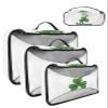 4 Set Packing Cubes for Travel Luggage Organizer Bags Welcome Green Clover Travel Cubes for Carry on Suitcases Travel Bags Space Saving Travel Accessories (XL, L, M, S) view 1